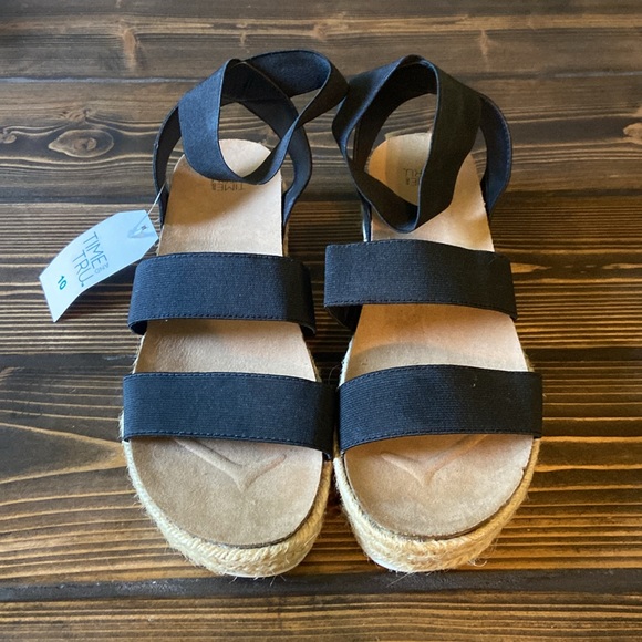 NWT! Time and Tru size 10 open toe espadrille - Picture 2 of 8